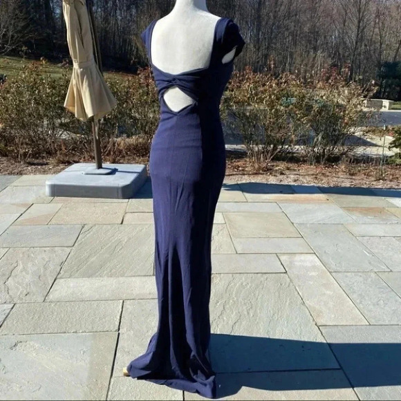 NWT Anthropologie BHLDN Katie May Madison Maxi Dress Long Cocktail in Navy Blue - Picture 10 of 15